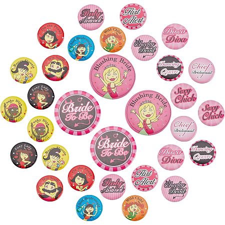 GORGECRAFT 16 Styles Bridal Party Pins Funny Bachelorette Party Buttons Colorful Bridal Shower Brooch Bride to Be Bachelor Pinback for Bride Bridesmaids Wedding Gifts Supplies Accessory