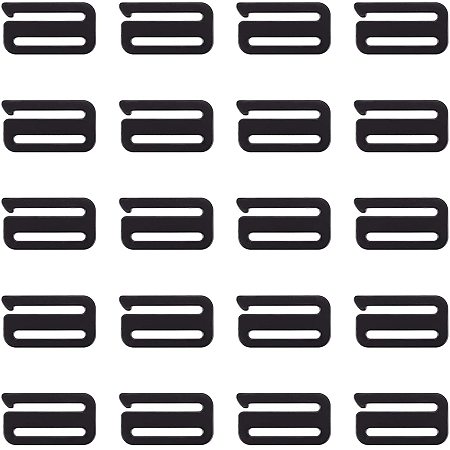 NBEADS 20 Pcs Bra Hooks, Bra Strap Slide Adjustment Strap Slides for Swimsuit Tops and Underwear Replacement