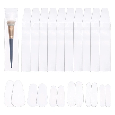 CHGCRAFT 22Pcs 2Styles Makeup Brushes Covers Plastic Bags Makeup Cosmetic Brush Guards Make up Brushes Sheath Protector Cover Makeup Tools