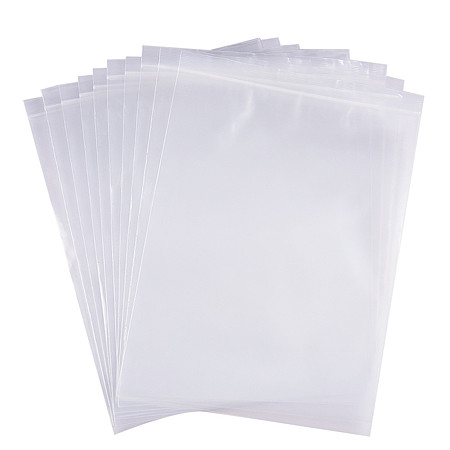 BENECREAT 50 Pack 2.9 Mil Clear Resalable Heavy Duty Plastic Reclosable Zipper Bags - 7