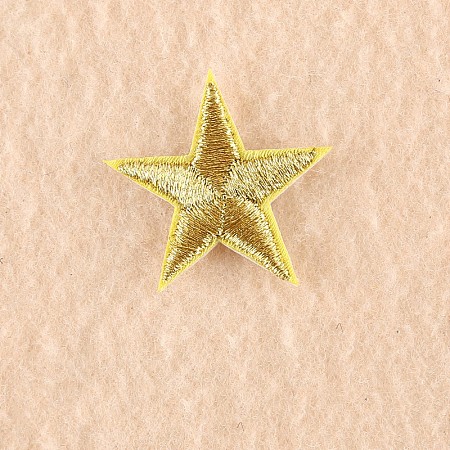 Honeyhandy Computerized Embroidery Cloth Iron on/Sew on Patches, Costume Accessories, Appliques, Star, Goldenrod, 3x3cm