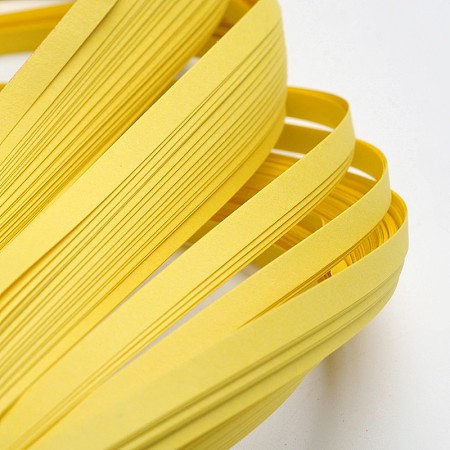 Quilling Paper Strips, Champagne Yellow, 530x5mm; about 120strips/bag
