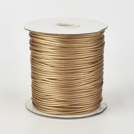 Honeyhandy Eco-Friendly Korean Waxed Polyester Cord, BurlyWood, 2mm, about 90yards/roll(80m/roll)
