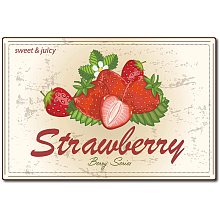 CREATCABIN Sweet Juicy Strawberries Pick Your Own Retro Metal Sign Vintage Tin Sign Funny Wall Art Decorations for Home Bar Cafe Kitchen Restaurant, 12 x 8 Inch