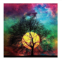 Honeyhandy DIY 5D Tree of Life Pattern Canvas Diamond Painting Kits, with Resin Rhinestones, Sticky Pen, Tray Plate, Glue Clay, for Home Wall Decor Full Drill Diamond Art Gift, Tree of Life Pattern, 30x29.7x0.03cm