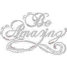 NBEADS Be Amazing Rhinestone Iron on Hotfix, Heat Transfer Decal Bling Rhinestone Decals Rhinestone Heat Transfer Patch Clothing Repair Applique for T-Shirt Clothing Pants Bags