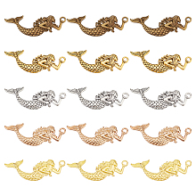 GLOBLELAND 20Pcs 5 Colors Ocean Classic Theme Mermaid Charms Pendants Zine Alloy Big Pendants Ancient Greek Style Mermaid Ornament Craft Supplies Findings for DIY Bracelet Necklace Jewelry Making