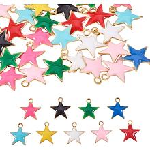 PandaHall Elite 45pcs Star Charms Pendant, 9 Color Tiny Star Enamel Dangle Charms Beads for Necklace Bracelet Earrings DIY Jewelry Making