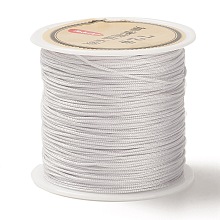 Honeyhandy 50 Yards Nylon Chinese Knot Cord, Nylon Jewelry Cord for Jewelry Making, Silver, 0.8mm