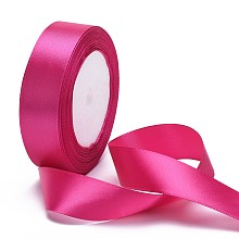 Honeyhandy Garment Accessories 1 inch(25mm)Satin Ribbon, Fuchsia, 25yards/roll(22.86m/roll)