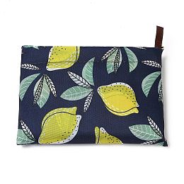 Honeyhandy Foldable Eco-Friendly Nylon Grocery Bags, Reusable Waterproof Shopping Tote Bags, with Pouch and Bag Handle, Fruit Pattern, 52.5x60x0.15cm