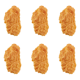 NBEADS 6 Pcs Fake Fried Chicken, Simulated Chicken 3D Fake Food Model Fake Food Props Meat Imitation Foods Cabochons for Kitchen Home Party Decoration Food Sample Display Prop