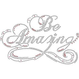 NBEADS Be Amazing Rhinestone Iron on Hotfix, Heat Transfer Decal Bling Rhinestone Decals Rhinestone Heat Transfer Patch Clothing Repair Applique for T-Shirt Clothing Pants Bags