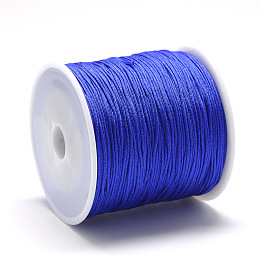 Honeyhandy Nylon Thread, Chinese Knotting Cord, Blue, 1mm, about 284.33 yards(260m)/roll