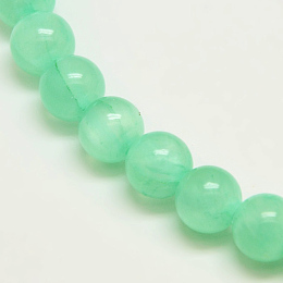 Honeyhandy Dyed Natural Green Jade Beads Strands, Round, Turquoise, 4mm, Hole: 1mm, about 90pcs/strand, 15.74 inch