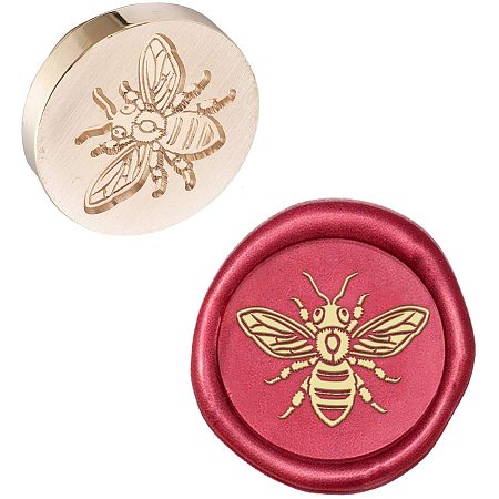 PandaHall Elite Honey Bee Wax Seal Stamp, Removable Sealing Wax Stamps Brass Head Vintage Retro Stamp for Letter Envelope Party Invitation Wine Packages Birthday Embellishment Gift Decoration