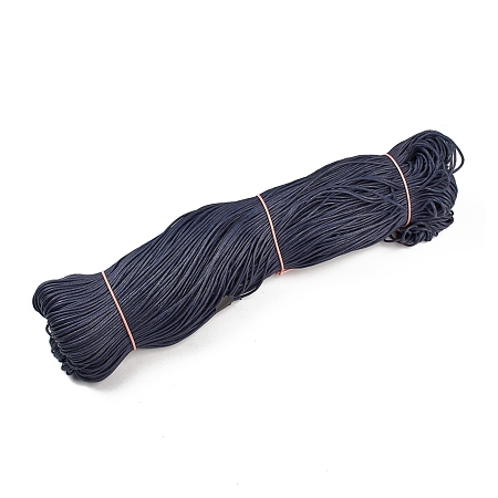 Honeyhandy Chinese Waxed Cotton Cord, Prussian Blue, 2mm, about 382.76 yards(350m)/bundle