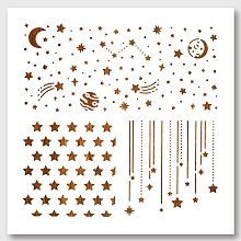 NBEADS 3 Pcs Star Painting Stencils Templates, 11.8×11.8 Inch Starry Sky Reusable DIY Art and Craft Stencils for Painting on Wood, Fabric, Paper, Walls, Canvas, Floor, Tile