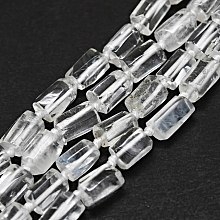 Natural Quartz Crystal Beads Strands, Nuggets, 6~12x6~7mm, Hole: 0.8mm, about 26~35pcs/strand, 15.55''~16.14''(39.5~41cm)