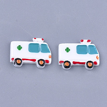 Honeyhandy Resin Cabochons, Ambulance, White, 22.5x29x4.5mm