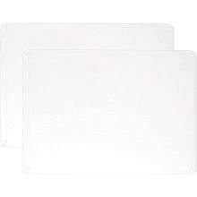 Globleland Aluminum Blank Sheets, White, 25x18x0.08cm, Hole: 4mm