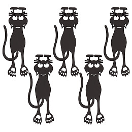 GORGECRAFT Acrylic Cat Bookmarks, Book Maker for Student Teacher Book Lovers, Black, 123x36x2mm