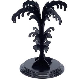 Acrylic Earring Display Tree, Spray Shaped Jewelry Display Stand for Ring Earrings Necklace Bracelet, Black, 6.53 x 6.53 x 9.64 Inches