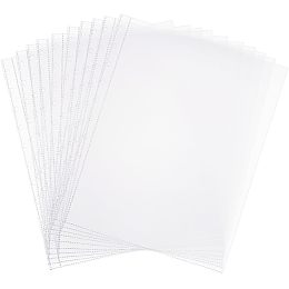 BENECREAT 50 Pack Sheet Protector Plastic Sheet Reinforced 11-Hole Page Protector Can Load About 8.5x11 Inch Paper, Transparent Plastic Page Protector for Document and Photo Storage