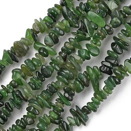 Honeyhandy Natural Jade Beads Strands, Chip, 5~8x5~8x2.5~8mm, Hole: 0.6mm, 30.94~31.97''(78.6~81.2cm)