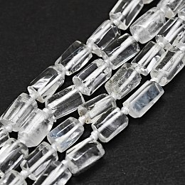 Natural Quartz Crystal Beads Strands, Nuggets, 6~12x6~7mm, Hole: 0.8mm, about 26~35pcs/strand, 15.55''~16.14''(39.5~41cm)