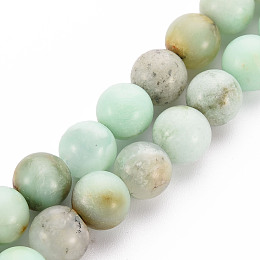 Honeyhandy Natural Australia Jade/Chrysoprase Beads Strands, Round, 8mm, Hole: 1mm, about 23~25pcs/strand, 7.6 inch