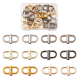 Honeyhandy Adjustable Iron Buckles, for Chain Strap Bag Shorten, Shoulder Crossbody Bags Length Accessories, Mixed Color, 22x12.5x4.5mm, 18pcs/box