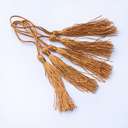 Honeyhandy Polyester Tassel Decorations, Pendant Decorations, Peru, 130x6mm, Tassel: 70~90mm