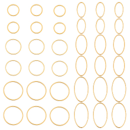 UNICRAFTALE 20pcs Oval Golden Links Stainless Steel Linking Ring 12.5x8.5mm  Inner Diameter Connector Charms for Bracelet Necklace Jewelry
