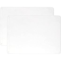 Globleland Aluminum Blank Sheets, White, 25x18x0.08cm, Hole: 4mm