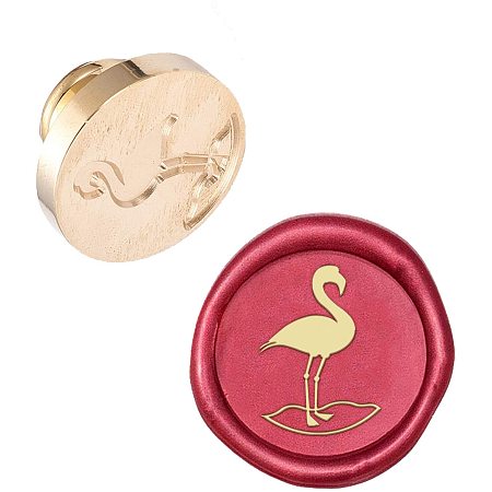 PandaHall Elite Flamingo Sealing Stamp Head, Vintage Retro Animal Wax Seal Stamp Head for Letter Envelope Party Invitation Wine Packages Birthday Embellishment Gift Decoration