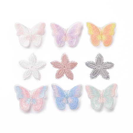 GORGECRAFT 60Pcs Butterfly Patches 30Pcs Flower Patches Embroidery Butterfly Sew Iron on Patch Clothing Embroidery Badge Applique for Clothing Bags Hats