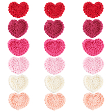 FINGERINSPIRE 18Pcs Love Heart Crochet Appliques Heart Shaped Cotton Crochet Patches Assorted Colors Heart Handmade Cloth Patch Ornament Accessories for Clothing Repair DIY Sewing Craft Decoration