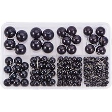 Arricraft 4/6/8/10/12/14mm Doll Eyes Plastic Safety Eyes Stuffed Toy Eyes Kit for Wool Needle Felting Bears Dolls Decoys Sewing Clay Figures Making （206pcs Totally）