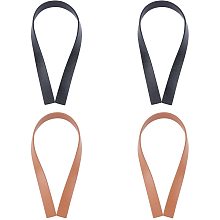 Arricraft 4pcs 2 Colors 0.98" Width PU Leather Purse Strap Leather Bag Handle Replacement Handbag Shoulder Bag Wallet Straps Purse Making Supplies DIY Bag Handmade Accessory(23.4" Long)