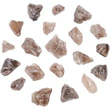 BENECREAT 300G Smoky Quartz Natural Stones Bulk Irregularly Smoky Quartz 16~19pcs Raw Crystal Display Decorations for Fountain Rocks, Polishing, Reiki, Chakra Crystal Healing