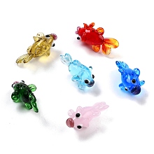 Honeyhandy Handmade Lampwork Beads, Goldfish, Mixed Color, 28x15.5x16mm, Hole: 1.7mm