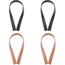 Arricraft 4pcs 2 Colors 0.98" Width PU Leather Purse Strap Leather Bag Handle Replacement Handbag Shoulder Bag Wallet Straps Purse Making Supplies DIY Bag Handmade Accessory(23.4" Long)