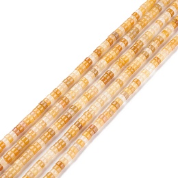 Honeyhandy Natural Yellow Aventurine Beads Strands, Heishi Beads, Flat Round/Disc, 4~4.5x2.5mm, Hole: 0.6mm, about 152pcs/strand, 15.04''(38.2cm)