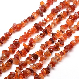 Honeyhandy Natural Agate Chip Bead Strands, Dyed & Heated, 5~8x5~8mm, Hole: 1mm, about 31.5 inch