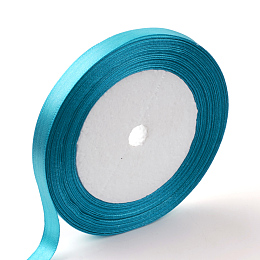 Honeyhandy Single Face Satin Ribbon, Polyester Ribbon, Light Sea Green, 2 inch(50mm), about 25yards/roll(22.86m/roll), 100yards/group(91.44m/group), 4rolls/group