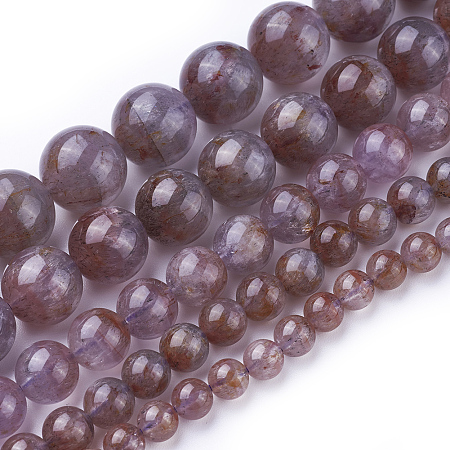 Arricraft Natural Auralite 23 Beads Strands, Round, 6.5mm, Hole: 0.5mm, about 62pcs/strand, 15.1 inches(38.5cm)