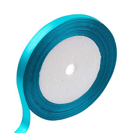 NBEADS 5 Rolls of Satin Ribbon 25mm Fabric Ribbon Silk Satin Roll for Christmas Valentine Day Crafting Wrapping DIY (Deep Sky Blue)