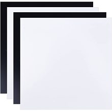 OLYCRAFT 4pcs Expanded PVC Sheet 8 x 8 Inches Black White Square PVC Foam Board Waterproof 5mm Thick for Signage Display Art Crafts Outdoor Projects