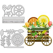 BENECREAT 2Pcs Lemon Cart Cutting Dies, Fruit Lemon Die Cuts DIY Craft Carbon Steel Embossing Template for Card Making Photo Decorative Paper Scrapbooking, 0.8mm Thick